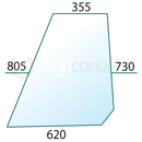 Pare-brise D/G pour machine agricole FENDT F182800201260 adaptable