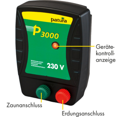 Electrificateur P3000 / P4000 sur secteur 230 V - PATURA