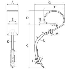 Dent nue pour vibroculteur KONGSKILDE 223157 adaptable