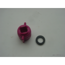 Bajonettmutter Rau mit Dichtung lila Lechler