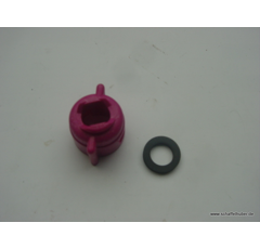 Bajonettmutter Rau mit Dichtung lila Lechler