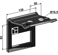 Bride de fixation 130 x 12 mm adaptable - BlackSteel©