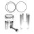 Kit chemise + piston + segments pour tracteur JOHN DEERE AR89753 adaptable