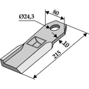 Fléau 215 x 80 x 10 mm pour broyeur HUMUS 301951 adaptable
