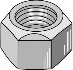 Ganzmetallmutter mit Klemmteil M20 - DIN980 verz. 10.9 Europäische EA-Qualität