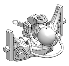 Kugeleinsatz Kugel 80,W= 330 S32, leichte  