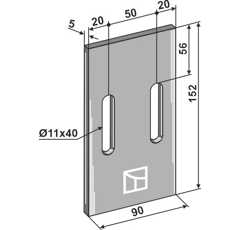 Abstreiferblech für Packerwalzen - 300142 | Eberhardt - Nachbau