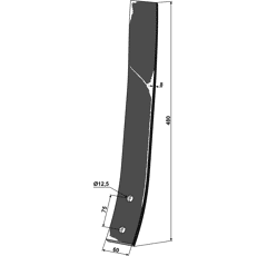 Randleitblech - links Strom Nachbau 