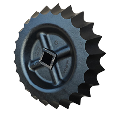 Roue dentée Ø 450 mm pour rouleau GÜTTLER 75420000 adaptable - BlackSteel©