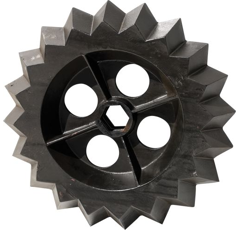 Rueda dentada Ø 450 mm para rodillo RABE 6809.01.02 adaptable