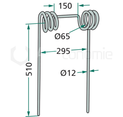 Peigne 510 mm pour semoir adaptable