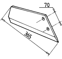 Soc à aile droite pour LEMKEN 3374416 adaptable