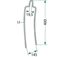 Dent pour semoir HORSCH 23250303 adaptable