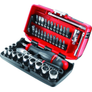 DOUILLES ET ACCESSOIRES 1/4" COFFRET DE 38 PIECES