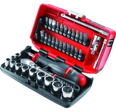 DOUILLES ET ACCESSOIRES 1/4" COFFRET DE 38 PIECES