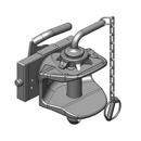 Zugmaul manuell,W= 160 S25, Ø 31,5 mm Bolzen, Schwarz     