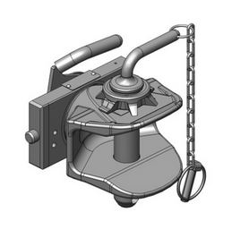 Zugmaul manuell,W= 160 S25, Ø 31,5 mm Bolzen, Schwarz     