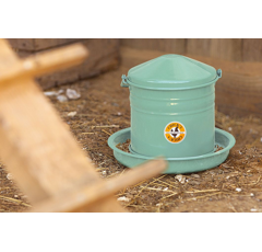 Nourrisseur trémie émaillé vert d'eau 3 L - 4 poules - CHICK'A