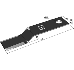 Fléau pour broyeur 440x80mm MAJOR SLH11C adaptable - Blacksteel©