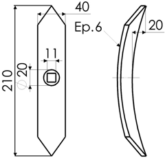 Soc réversible pour vibroculteur KONGSKILDE 550034 adaptable