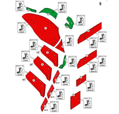 Versoir droit 14’’/16'' pour charrue KVERNELAND KK063212 adaptable - BlackSteel©