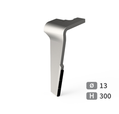 Dent de herse rotative Gauche 3 plaquettes carbure, fixation rapide VICON FE7U00038 adaptable