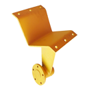 Support à disque renforcé avant 100 x 100 mm adaptable - BlackSteel©