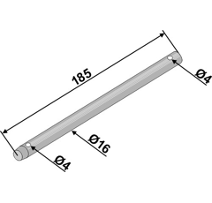 Piton 185 mm pour charrue KVERNELAND adaptable