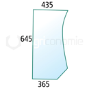 Pare-brise G. pour machine agricole CASE IH 82030488 adaptable