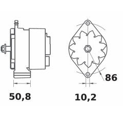 Lichtmaschine IA 0759 / 28V 50A Mahle-Iskra-Letrika  