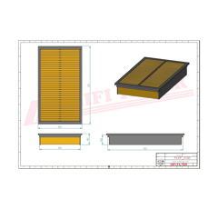 Filtre à air adaptable HIFI FILTER SC80043