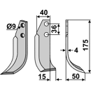 Fräsmesser Rechts 175 x 40 Tielbürger Nachbau