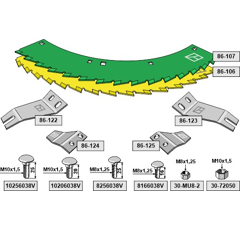 Kit-lames de scie pour JOHN DEERE LCA790402 adaptable - Blacksteel©