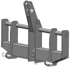 Interface de enganche para elevación 3pts 3 PTS CAT 2/MERLO adaptable