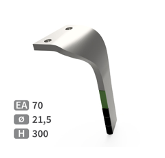 Dent de herse rotative Droite plaquettes carbure LEMKEN 3377032 adaptable