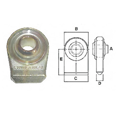 Rotule à souder Ø 36,5 mm pour tracteur adaptable