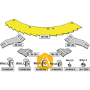 Kit-lames de scie pour JOHN DEERE LCA78532 adaptable - Blacksteel©