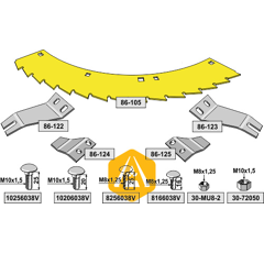 Kit-lames de scie pour JOHN DEERE LCA78532 adaptable - Blacksteel©