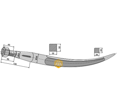 Dent de griffe pour chargeur KVERNELAND 221192 adaptable - Blacksteel©