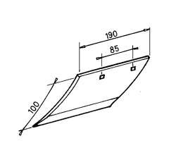 Vorschälerschar rechts für Pflug LEMKEN 3363720 Nachbau