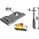 Couteau pour faucheuse KVERNELAND KM1380-0058 adaptable - Blacksteel©