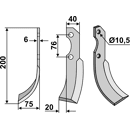 Fräsmesser Links 200 x 40 Barbieri Nachbau