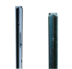 Recycling-Pfähle Kreuzprofil mit Spitze, 7x7x150cm oder 7x7x185cm