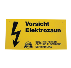 Warnschild " Elektrozaun "