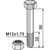 Boulon M12x1,75 x 90 pour broyeur adaptable - Blacksteel©