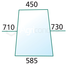 Vitre de porte pour machine agricole FENDT 178810111130 adaptable