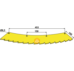 Lame de scie pour mélangeuse KEMPER 66038 adaptable - Blacksteel©