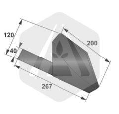 Coutre incorporé droite pour G&B 172324 adaptable