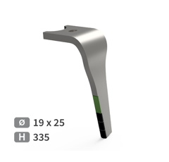 Dent de herse rotative Droite plaquettes carbure, fixation rapide SULKY 980320 adaptable