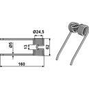 Dent de fenaison pour autochargeuse PÖTTINGER 436.144 adaptable - BlackSteel©